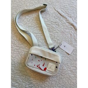 Jordan White Paint Splatter Monogram Crossbody Bag Multi-Color